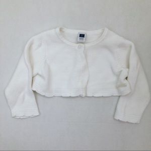 White Crop Janie and Jack Cardigan 6-12 Months